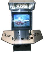 90 4-player, star wars, stainless steel, black buttons, black trackball, tron joystick, spinner