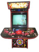 66 4-player, arcade classics, mame, lighted, red buttons, blue buttons, red trackball