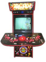 66 4-player, arcade classics, mame, lighted, red buttons, blue buttons, red trackball