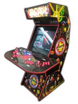 65 4-player, arcade classics, mame, lighted, red buttons, blue buttons, red trackball