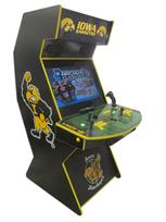 799 2-player, yellow buttons, black trackball, yellow trim, black trim, tron joystick, spinner, iowa hawkeyes, hawk