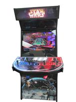 1036 4-player, blue buttons, red buttons, black trackball, black trim, star wars