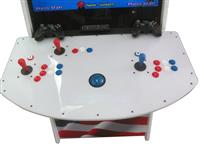 1038 2-player, blue buttons, red buttons, white buttons, blue trackball, white trim, classic arcades, american