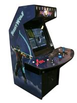 168 4-player, blue buttons, purple buttons, black buttons, blue buttons, blue trackball, mortal kombat, coin door