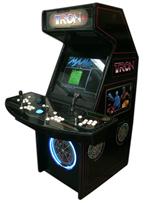 109 4-player, led lights, tron, white buttons, blue trackball, black, tron joystick, spinner