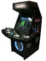 109 4-player, led lights, tron, white buttons, blue trackball, black, tron joystick, spinner