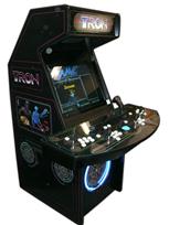 108 4-player, led lights, tron, white buttons, blue trackball, black, tron joystick, spinner