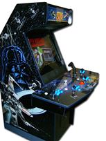 148 4-player, star wars, lighted, blue buttons, red trackball, tron joystick, spinner, coin door