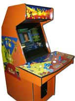 176 4-player, arcade classics, coin door, orange, orange buttons, blue buttons, white trackball, red buttons, yellow buttons