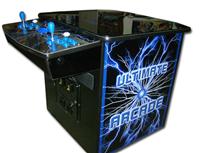 196 2-player, ultimate arcade, lightning, coin door, blue buttons, blue trackball