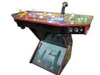 314 4-player, lighted, blade runner, yellow buttons, red buttons, white trackball, blue buttons, green buttons, tron joystick, spinner