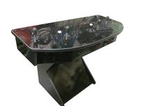 615 4-player, black buttons, black trackball, black trim, 4, black