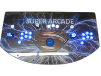 617 2-player, blue buttons, lighted, blue trackball, black trim, white trim, sper arcade, superman