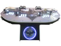 859 4-player, white buttons, lighted, black trackball, white trim, batman