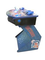 973 2-player, blue buttons, orange buttons, white buttons, white trackball, blue trim, detroit baseball