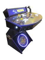 976 2-player, white buttons, lighted, clear trackball, purple trim, tron joystick, spinner, vikings football