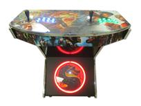 1019 2-player, green buttons, blue buttons, lighted, black trackball, silver trim, mortalcombat