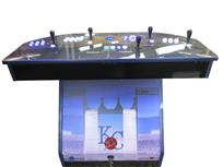 1081 4-player, blue buttons, white buttons, lighted, blue trackball, blue trim, kc royals, baseball  