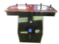 1086 4-player, blue buttons, lighted, blue trackball, silver trim, detroit teams logos