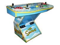 272 4-player, the simpsons, blue, red buttons, blue buttons, green buttons, orange buttons, yellow trackball