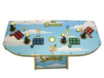 270 4-player, the simpsons, blue, red buttons, blue buttons, green buttons, orange buttons, yellow trackball