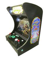 657 2-player, green buttons, white trackball, black trim, spinner, galaga