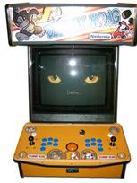 378 2-player, blue buttons, orange trackball, yellow, orange, donkey kong, spinner