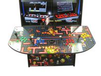 468 4-player, pacman, green buttons, blue buttons, red buttons, yellow buttons, black trackball