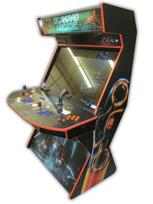 570 4-player, blue buttons, orange buttons, lighted, orange trackball, orange trim, tron joystick, tron