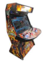 577 4-player, blue buttons, orange buttons, lighted, red trackball, orange trim, tron joystick, spinner, nba jam, flames