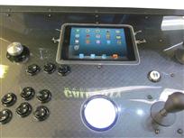 680 4-player, black buttons, white trackball, green trim, black trim, tron joystick, spinner, call of duty