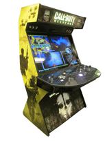 682 4-player, black buttons, white trackball, green trim, black trim, tron joystick, spinner, call of duty