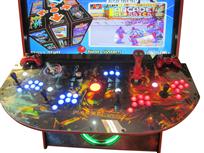 727 4-player, blue buttons, red buttons, lighted, red trackball, red trim, tron joystick, spinner, metroid