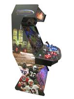 732 4-player, blue buttons, red buttons, lighted, blue trackball, black trim, tron joystick, spinner, supercade, super bowl