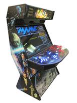 737 4-player, blue buttons, red buttons, lighted, blue trackball, black trim, star wars, fight scene