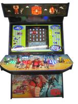 825 4-player, yellow buttons, green buttons, blue buttons, red buttons, lighted, red trackball, black trim, wreck it ralph