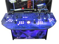 1116 4-player, white buttons, white trackball, black trim, tron joystick, spinner, aliens