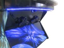 471 4-player, lighted, blue buttons, blue trackball, spinner, tron joystick, space, blue, black, led lights