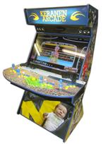 502 4-player, keranen, baby, michigan, sports, blue buttons, yellow buttons, yellow trackball