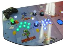 543 4-player, lighted, green buttons, blue buttons, mario, blue trackball, red buttons, orange buttons, tron joystick, spinner