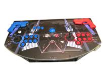 738 2-player, green buttons, red buttons, blue trackball, black trim, silver trim, star wars, darth vader